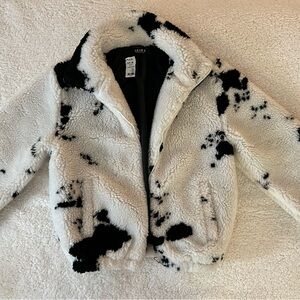 AKIRA Black and White Sherpa Jacket